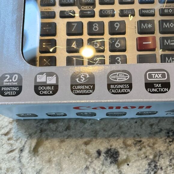 Canon Mini Desktop Printing Calculator Model P23-DHV prints 12v or batteries - Picture 2 of 5